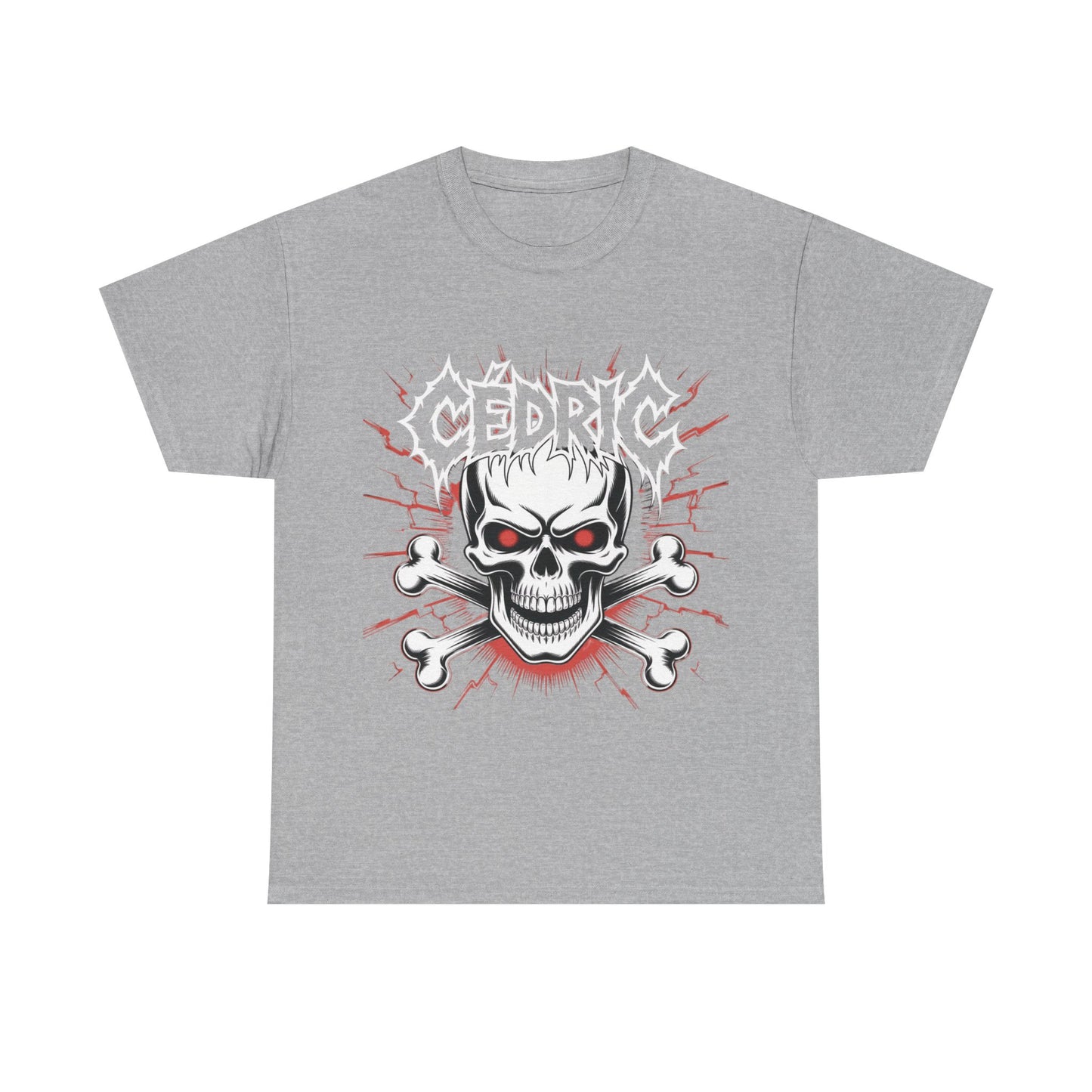 Skull and Crossbones Heavy Cotton Tee, Unisex T-Shirt, Edgy Graphic Tee, Casual Wear, Gift for Rebels, Halloween, Alternative Fashion