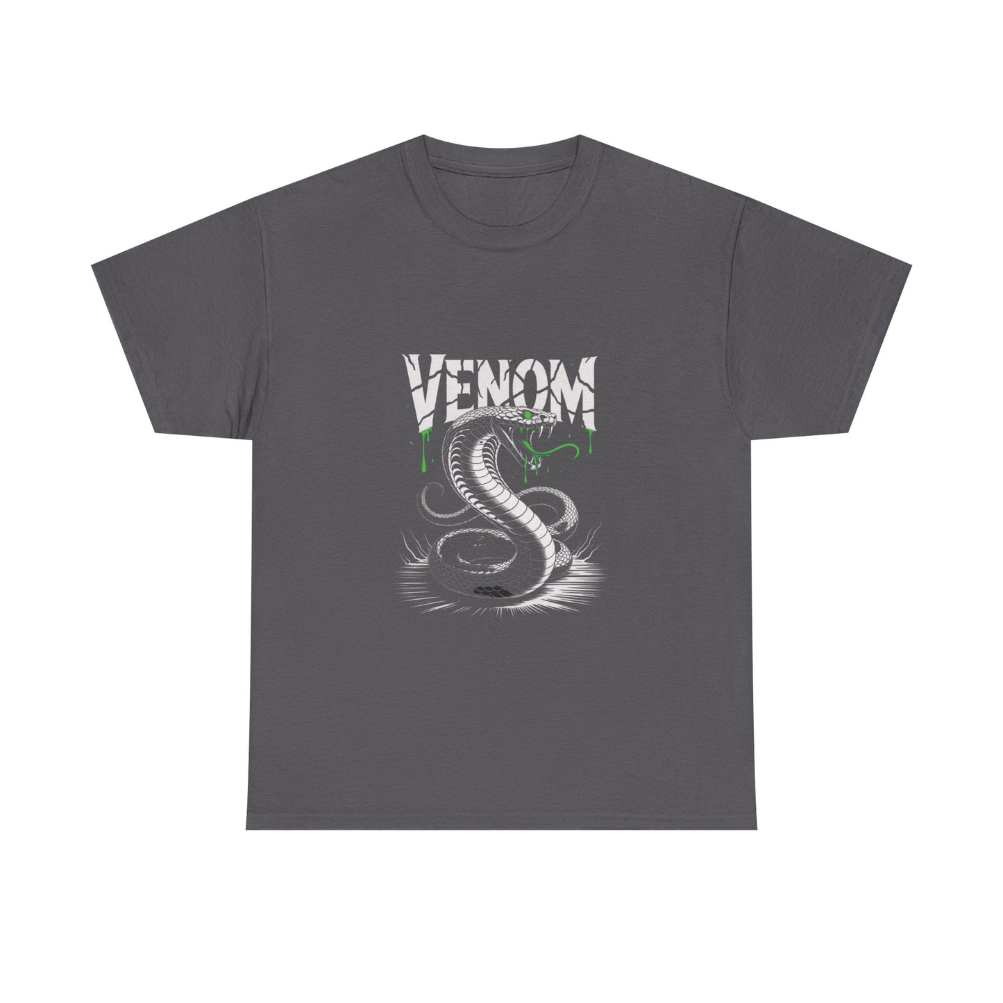 Venom Graphic Unisex Heavy Cotton Tee, Gamer Gift, Halloween Costume Tee, Casual Streetwear, Comic Lovers Apparel
