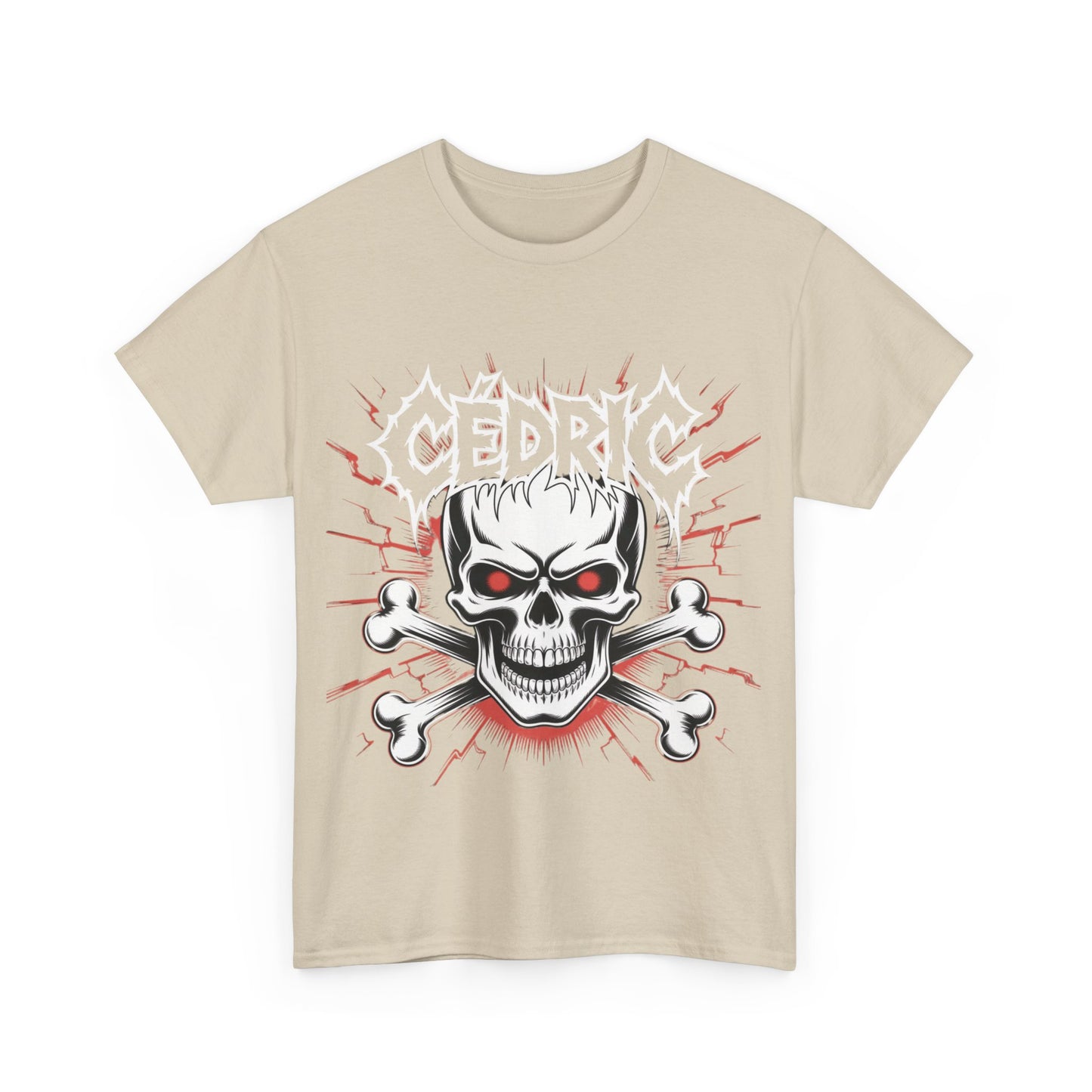 Skull and Crossbones Heavy Cotton Tee, Unisex T-Shirt, Edgy Graphic Tee, Casual Wear, Gift for Rebels, Halloween, Alternative Fashion