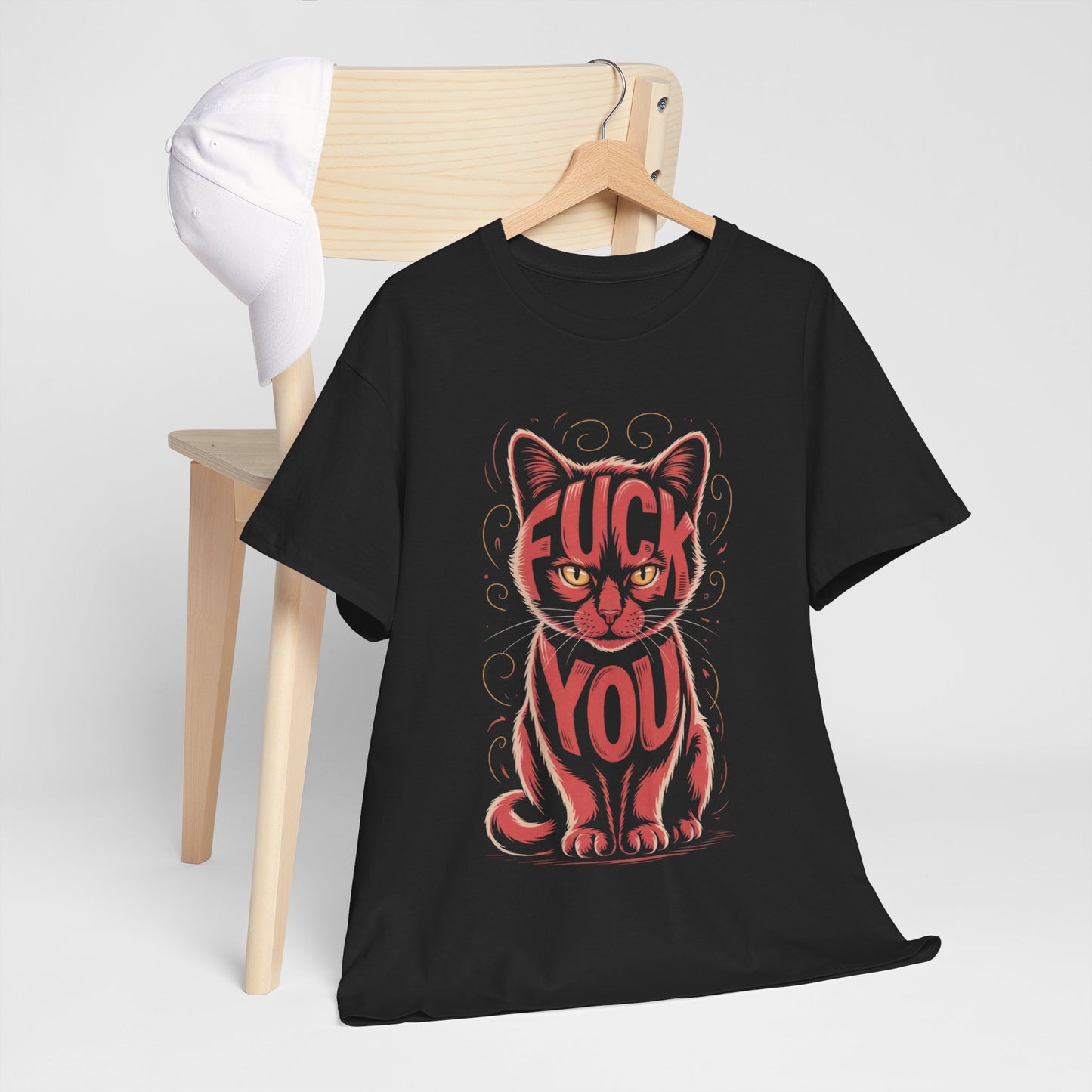 Sassy Cat Tee - Unisex Heavy Cotton Tee, Funny Cat Shirt, Humor Tee, Pet Lover Gift, Unique Graphic T-Shirt, Be Yourself Shirt