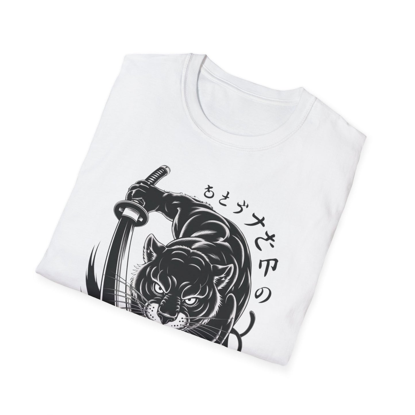 Fierce Panther Graphic Tee, Unisex Softstyle T-Shirt, Animal Lover Gift, Casual Wear, Black Panther Art, Stylish T-Shirt