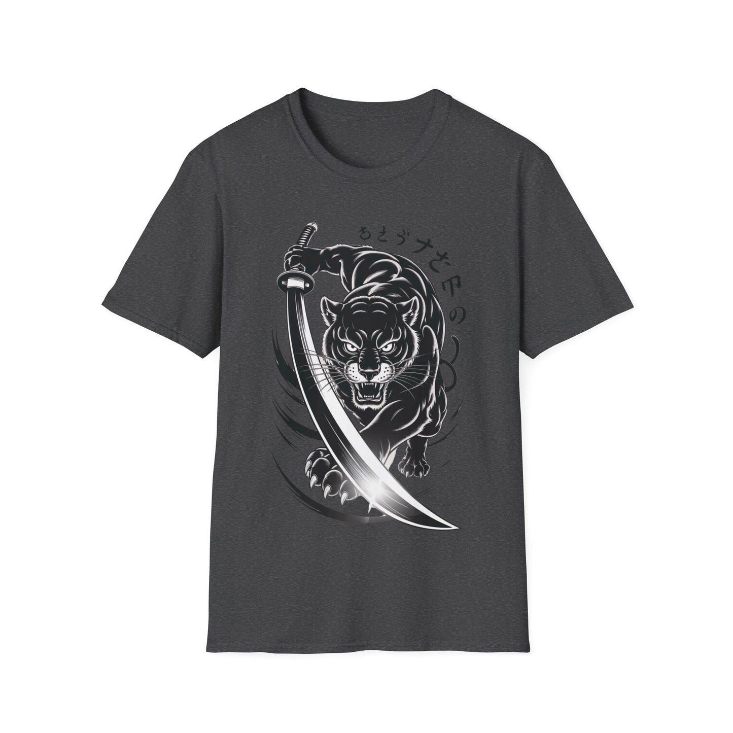 Fierce Panther Graphic Tee, Unisex Softstyle T-Shirt, Animal Lover Gift, Casual Wear, Black Panther Art, Stylish T-Shirt
