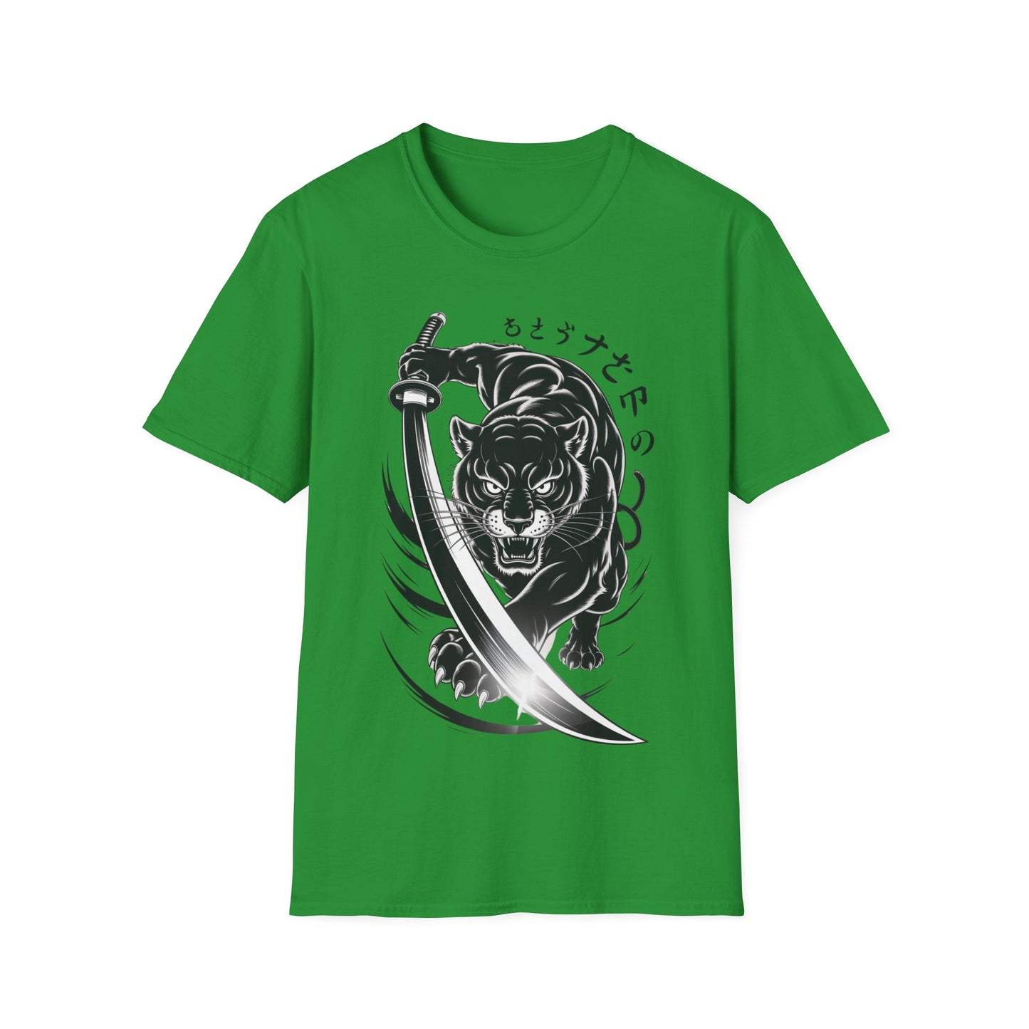 Fierce Panther Graphic Tee, Unisex Softstyle T-Shirt, Animal Lover Gift, Casual Wear, Black Panther Art, Stylish T-Shirt