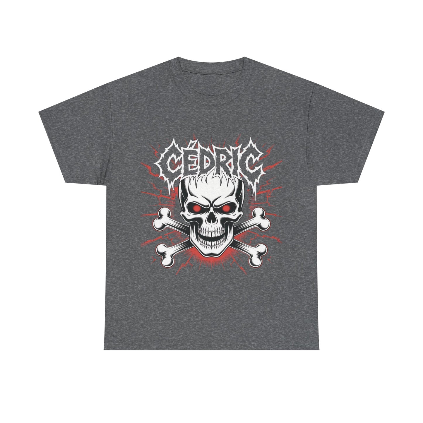 Skull and Crossbones Heavy Cotton Tee, Unisex T-Shirt, Edgy Graphic Tee, Casual Wear, Gift for Rebels, Halloween, Alternative Fashion