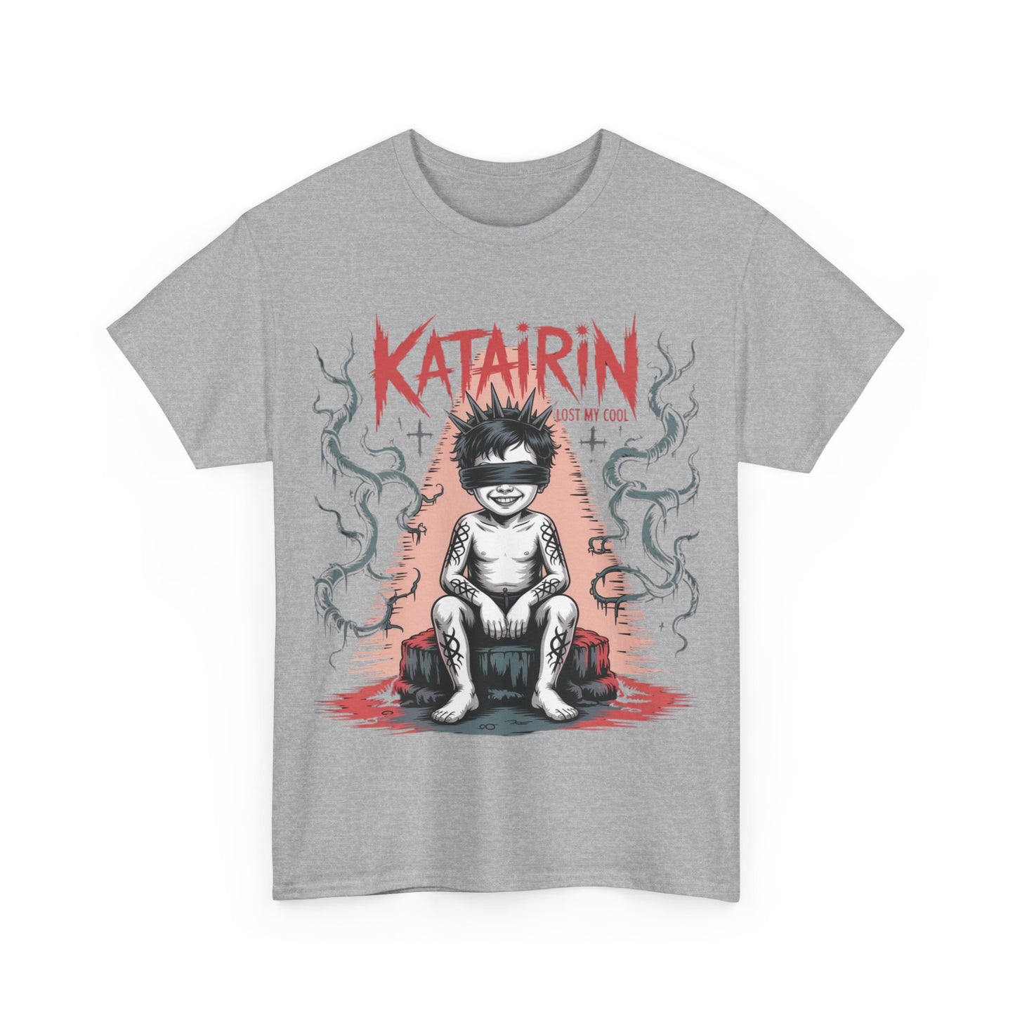 Katairin Heavy Cotton Tee | Unisex Graphic T-Shirt, Gothic Style Apparel, Alternative Fashion, Casual Wear, Unique Gift Idea