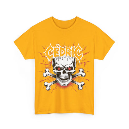 Skull and Crossbones Heavy Cotton Tee, Unisex T-Shirt, Edgy Graphic Tee, Casual Wear, Gift for Rebels, Halloween, Alternative Fashion