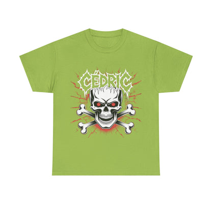 Skull and Crossbones Heavy Cotton Tee, Unisex T-Shirt, Edgy Graphic Tee, Casual Wear, Gift for Rebels, Halloween, Alternative Fashion