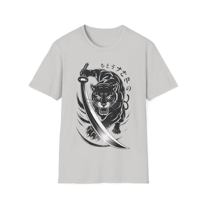 Fierce Panther Graphic Tee, Unisex Softstyle T-Shirt, Animal Lover Gift, Casual Wear, Black Panther Art, Stylish T-Shirt