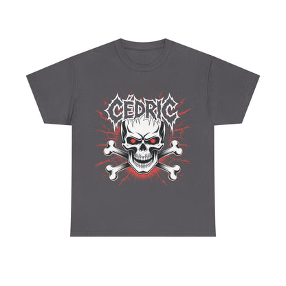 Skull and Crossbones Heavy Cotton Tee, Unisex T-Shirt, Edgy Graphic Tee, Casual Wear, Gift for Rebels, Halloween, Alternative Fashion