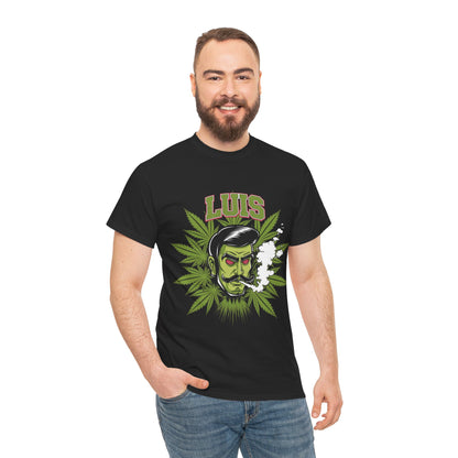 Unisex Graphic Tee with 'LUIS' Design, Vintage Style, Cannabis-Inspired Fashion, Gift for Him, Streetwear, Casual Everyday Wear