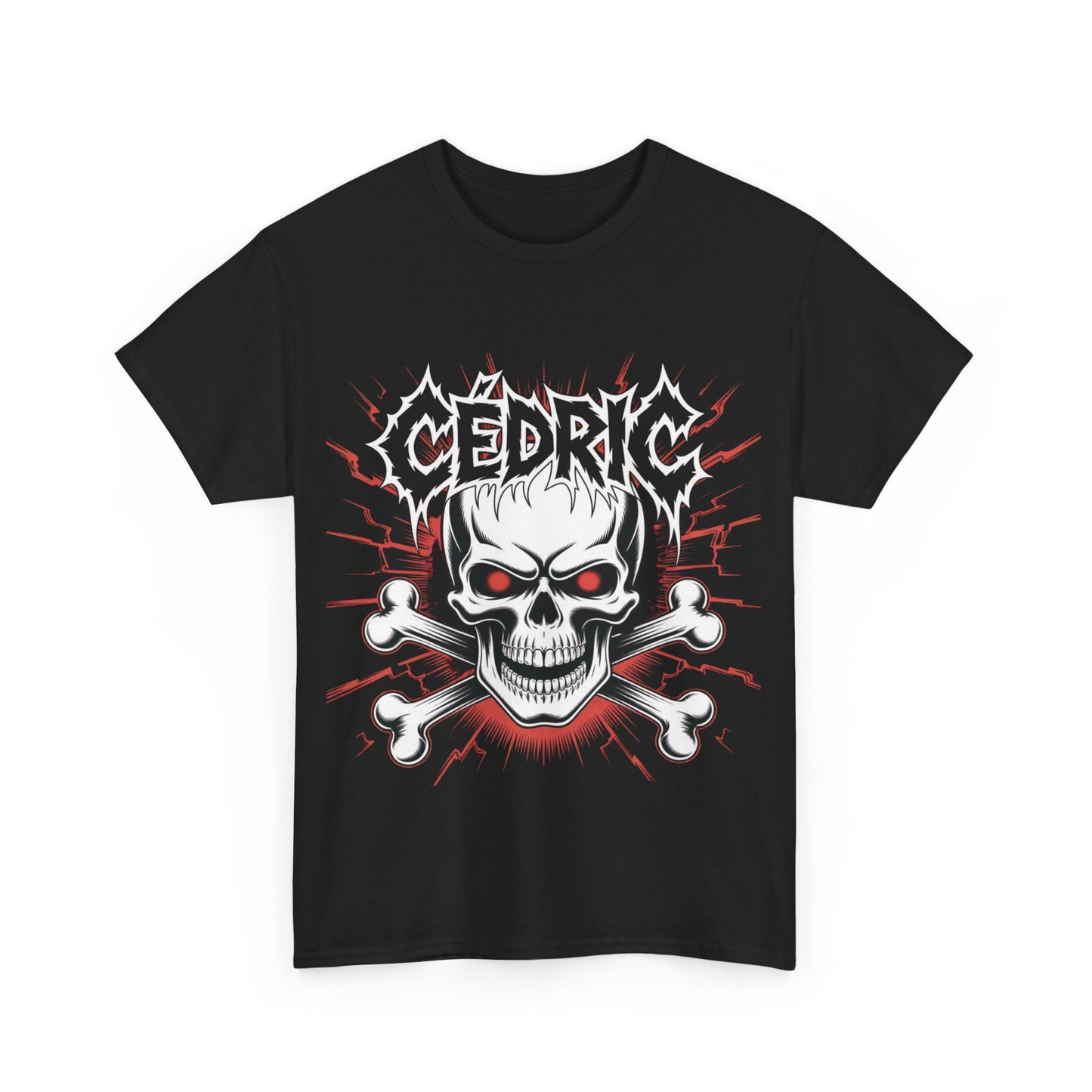 Skull and Crossbones Heavy Cotton Tee, Unisex T-Shirt, Edgy Graphic Tee, Casual Wear, Gift for Rebels, Halloween, Alternative Fashion
