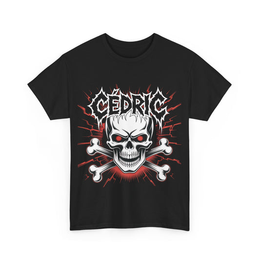 Skull and Crossbones Heavy Cotton Tee, Unisex T-Shirt, Edgy Graphic Tee, Casual Wear, Gift for Rebels, Halloween, Alternative Fashion