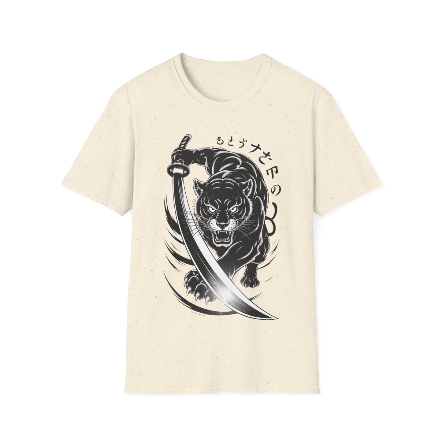 Fierce Panther Graphic Tee, Unisex Softstyle T-Shirt, Animal Lover Gift, Casual Wear, Black Panther Art, Stylish T-Shirt