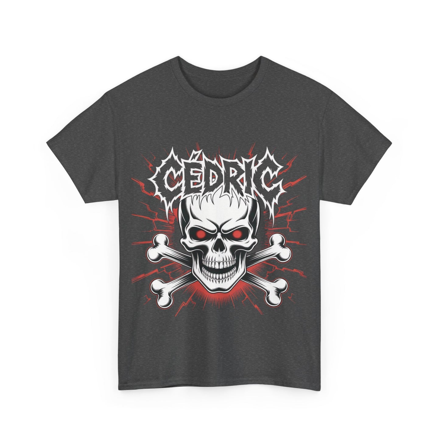 Skull and Crossbones Heavy Cotton Tee, Unisex T-Shirt, Edgy Graphic Tee, Casual Wear, Gift for Rebels, Halloween, Alternative Fashion