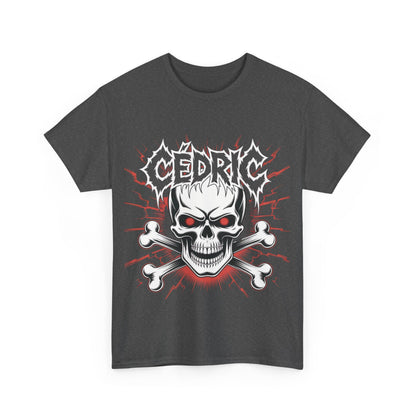 Skull and Crossbones Heavy Cotton Tee, Unisex T-Shirt, Edgy Graphic Tee, Casual Wear, Gift for Rebels, Halloween, Alternative Fashion