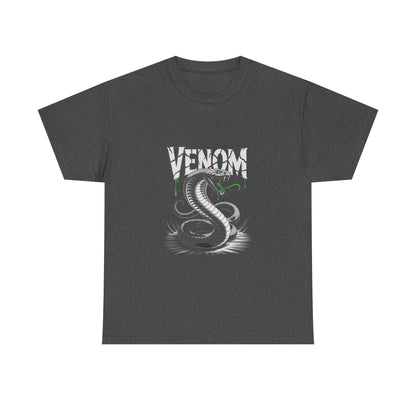 Venom Graphic Unisex Heavy Cotton Tee, Gamer Gift, Halloween Costume Tee, Casual Streetwear, Comic Lovers Apparel