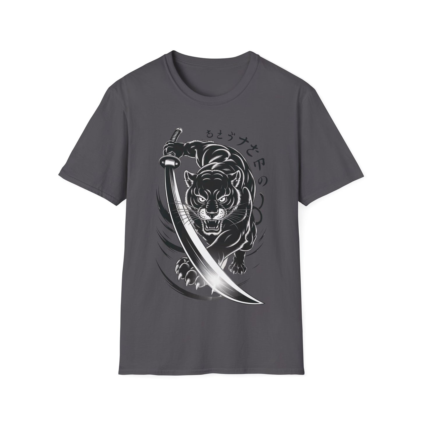 Fierce Panther Graphic Tee, Unisex Softstyle T-Shirt, Animal Lover Gift, Casual Wear, Black Panther Art, Stylish T-Shirt