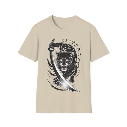 Fierce Panther Graphic Tee, Unisex Softstyle T-Shirt, Animal Lover Gift, Casual Wear, Black Panther Art, Stylish T-Shirt