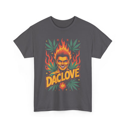Daclove Unisex Heavy Cotton Tee - Vintage Graphic Tee, Casual Streetwear, Perfect Gift for Friends, Summer Style, Music Festival Apparel