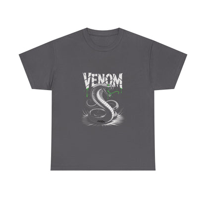 Venom Graphic Unisex Heavy Cotton Tee, Gamer Gift, Halloween Costume Tee, Casual Streetwear, Comic Lovers Apparel