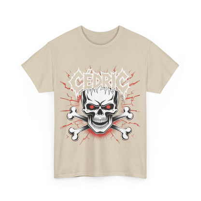 Skull and Crossbones Heavy Cotton Tee, Unisex T-Shirt, Edgy Graphic Tee, Casual Wear, Gift for Rebels, Halloween, Alternative Fashion