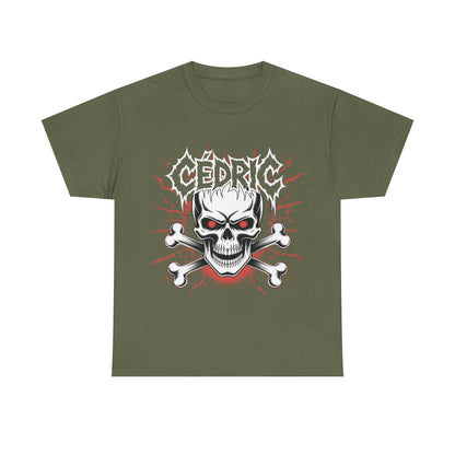 Skull and Crossbones Heavy Cotton Tee, Unisex T-Shirt, Edgy Graphic Tee, Casual Wear, Gift for Rebels, Halloween, Alternative Fashion