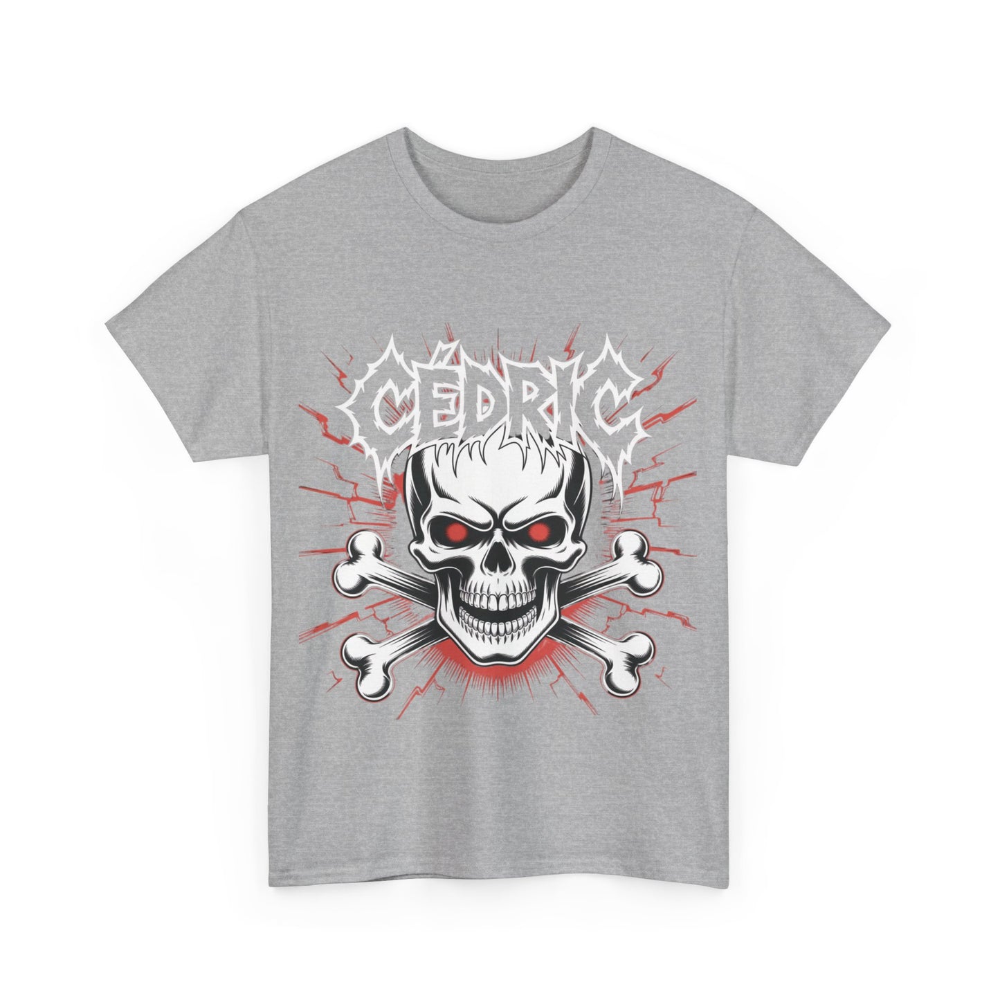 Skull and Crossbones Heavy Cotton Tee, Unisex T-Shirt, Edgy Graphic Tee, Casual Wear, Gift for Rebels, Halloween, Alternative Fashion