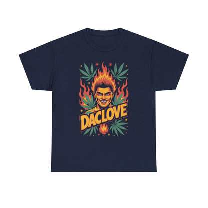 Daclove Unisex Heavy Cotton Tee - Vintage Graphic Tee, Casual Streetwear, Perfect Gift for Friends, Summer Style, Music Festival Apparel