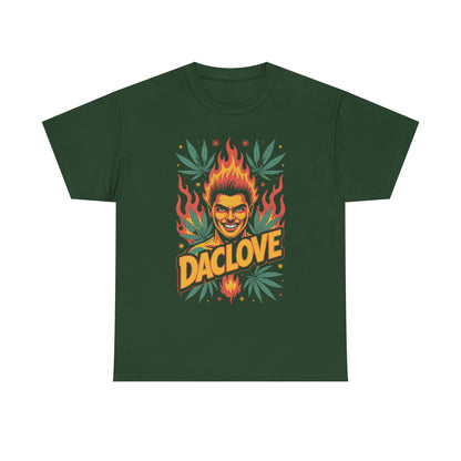 Daclove Unisex Heavy Cotton Tee - Vintage Graphic Tee, Casual Streetwear, Perfect Gift for Friends, Summer Style, Music Festival Apparel