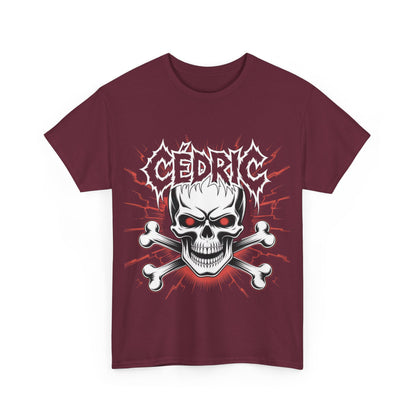 Skull and Crossbones Heavy Cotton Tee, Unisex T-Shirt, Edgy Graphic Tee, Casual Wear, Gift for Rebels, Halloween, Alternative Fashion