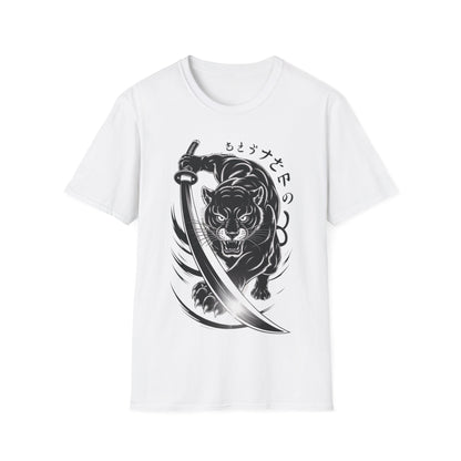 Fierce Panther Graphic Tee, Unisex Softstyle T-Shirt, Animal Lover Gift, Casual Wear, Black Panther Art, Stylish T-Shirt