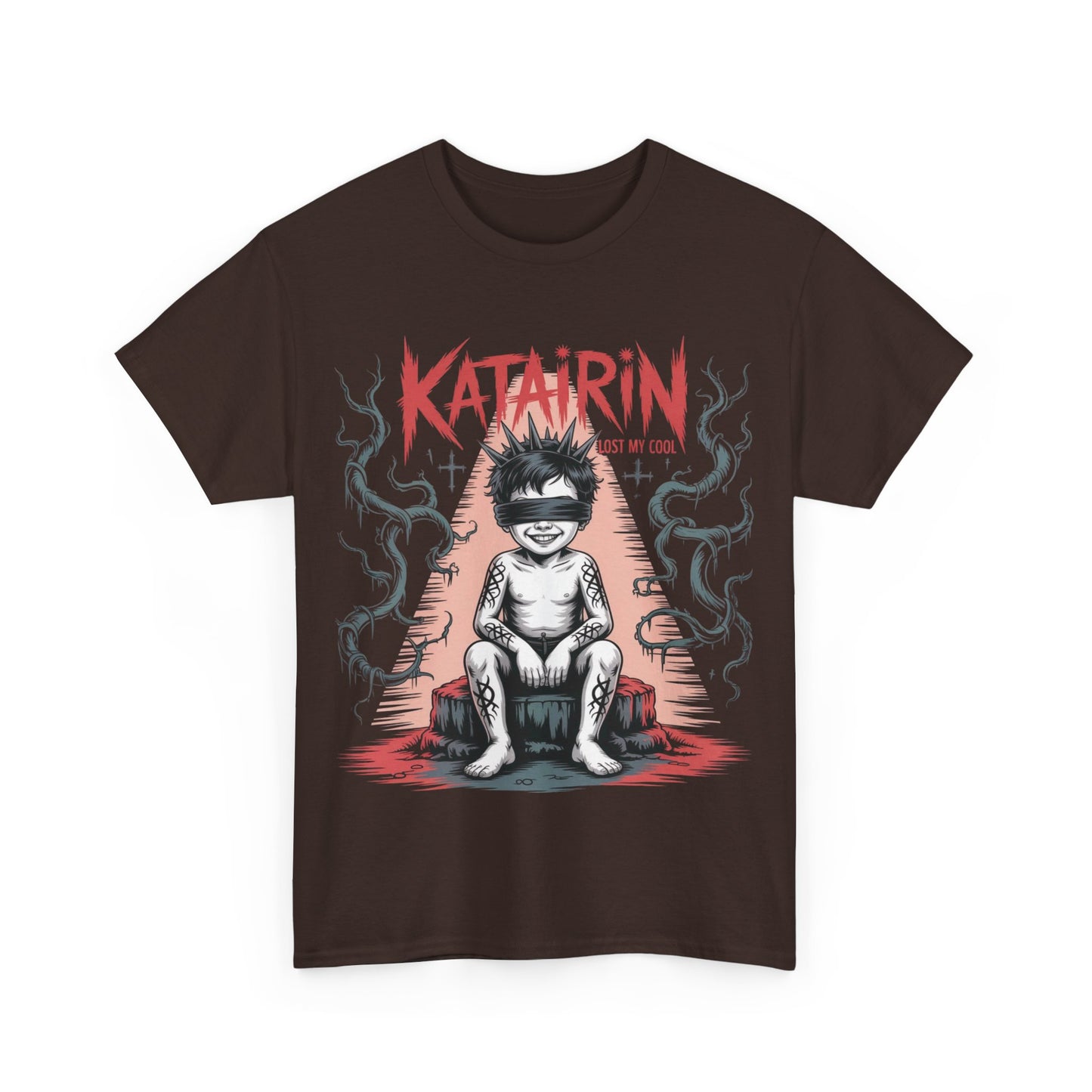 Katairin Heavy Cotton Tee | Unisex Graphic T-Shirt, Gothic Style Apparel, Alternative Fashion, Casual Wear, Unique Gift Idea