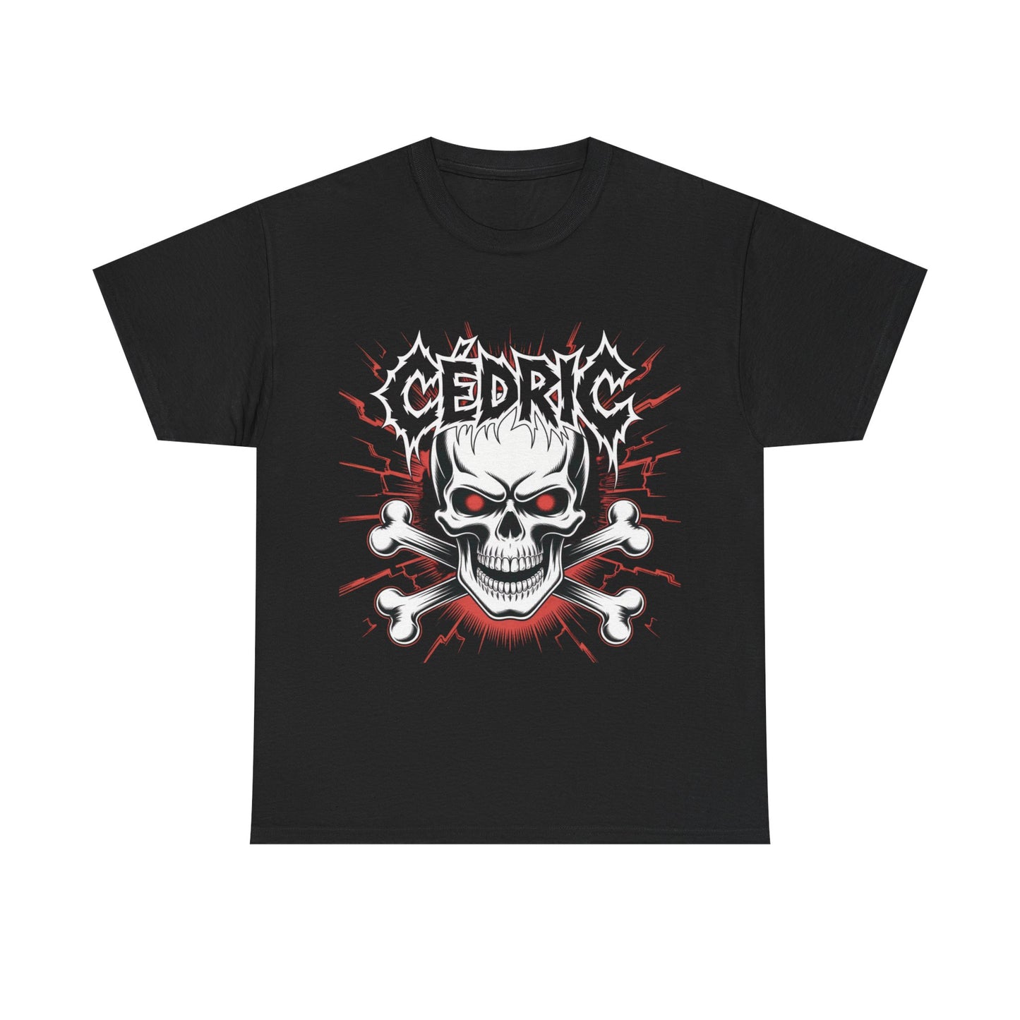 Skull and Crossbones Heavy Cotton Tee, Unisex T-Shirt, Edgy Graphic Tee, Casual Wear, Gift for Rebels, Halloween, Alternative Fashion