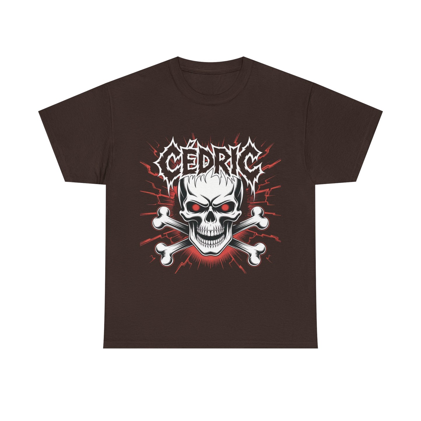 Skull and Crossbones Heavy Cotton Tee, Unisex T-Shirt, Edgy Graphic Tee, Casual Wear, Gift for Rebels, Halloween, Alternative Fashion