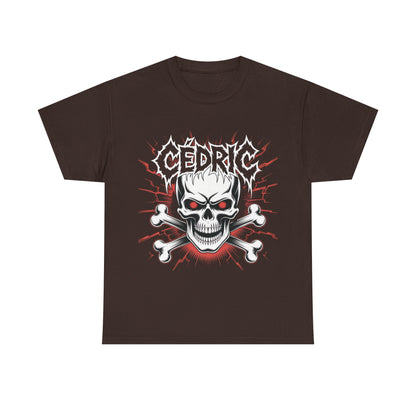 Skull and Crossbones Heavy Cotton Tee, Unisex T-Shirt, Edgy Graphic Tee, Casual Wear, Gift for Rebels, Halloween, Alternative Fashion