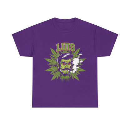 Unisex Graphic Tee with 'LUIS' Design, Vintage Style, Cannabis-Inspired Fashion, Gift for Him, Streetwear, Casual Everyday Wear