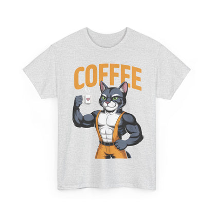 Coffee Cat Unisex Heavy Cotton Tee - Cute Cat T-Shirt, Fitness Fun Apparel, Gift for Cat Lovers, Perfect for Coffee Lovers, Humorous [...]
