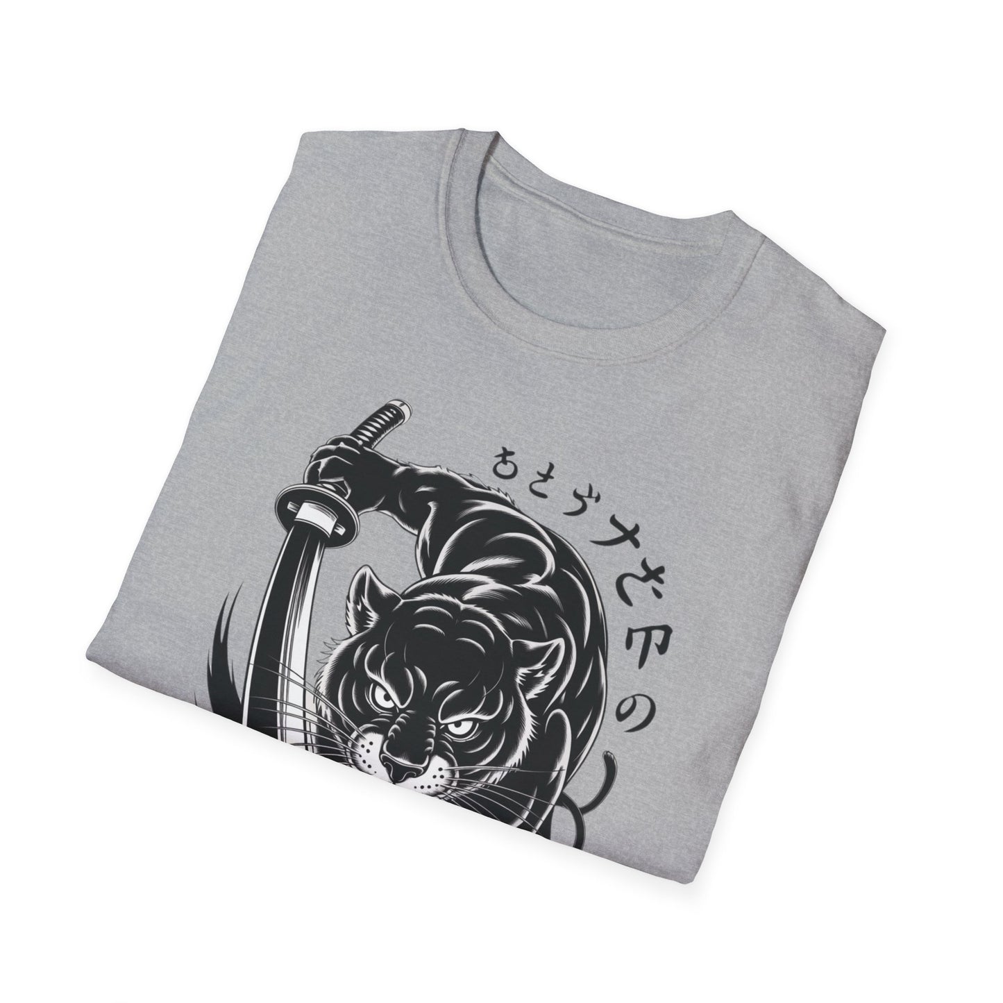 Fierce Panther Graphic Tee, Unisex Softstyle T-Shirt, Animal Lover Gift, Casual Wear, Black Panther Art, Stylish T-Shirt