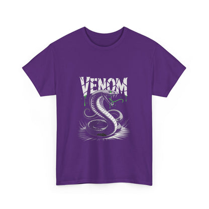 Venom Graphic Unisex Heavy Cotton Tee, Gamer Gift, Halloween Costume Tee, Casual Streetwear, Comic Lovers Apparel