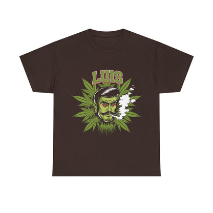 Unisex Graphic Tee with 'LUIS' Design, Vintage Style, Cannabis-Inspired Fashion, Gift for Him, Streetwear, Casual Everyday Wear