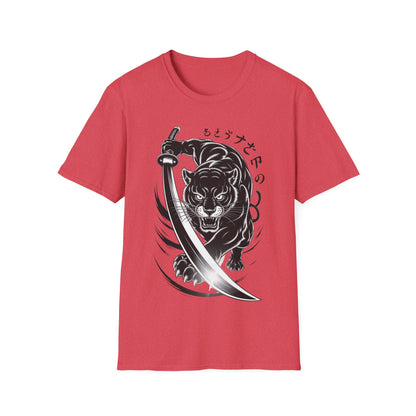 Fierce Panther Graphic Tee, Unisex Softstyle T-Shirt, Animal Lover Gift, Casual Wear, Black Panther Art, Stylish T-Shirt
