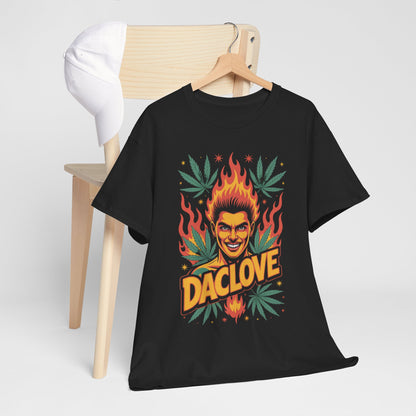 Daclove Unisex Heavy Cotton Tee - Vintage Graphic Tee, Casual Streetwear, Perfect Gift for Friends, Summer Style, Music Festival Apparel