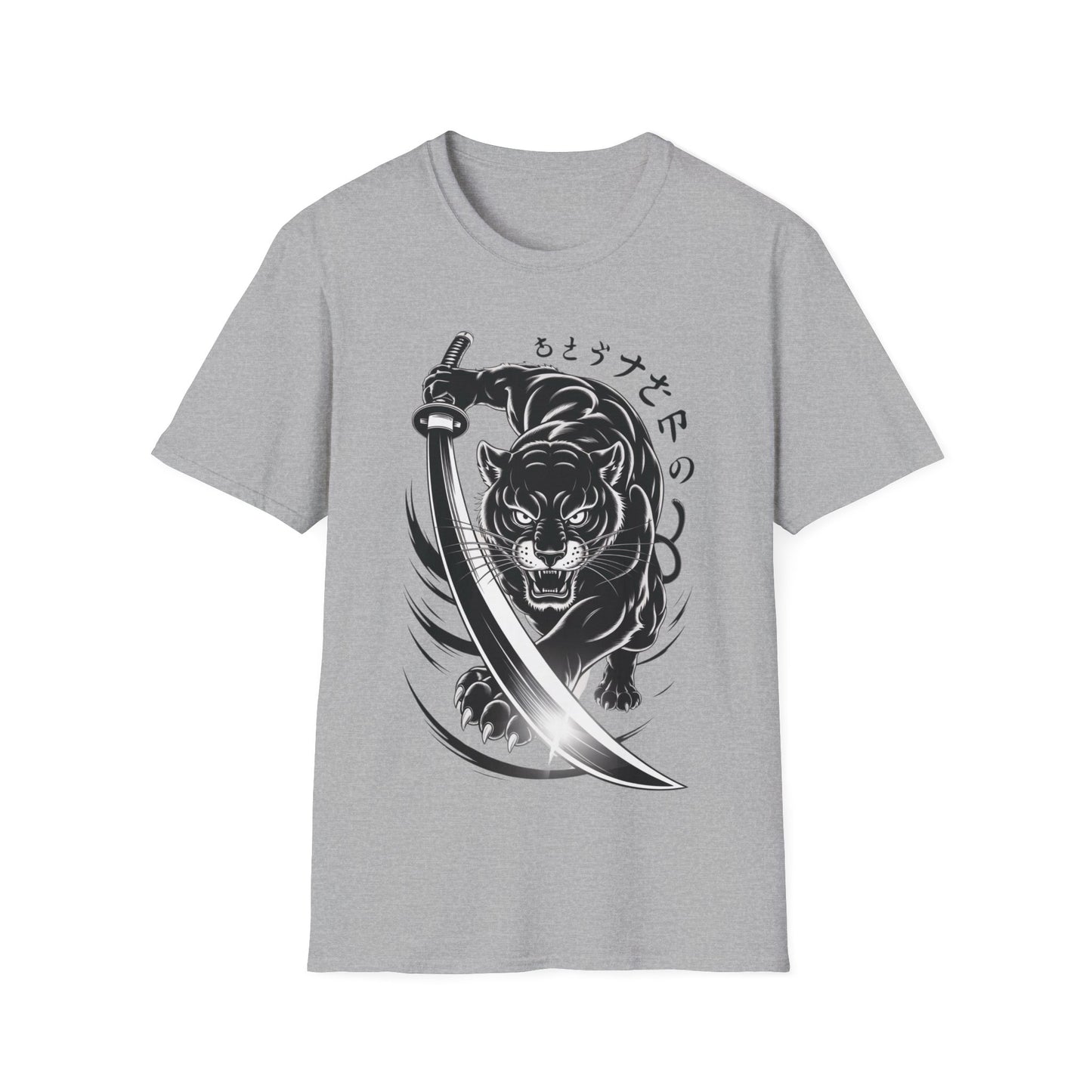 Fierce Panther Graphic Tee, Unisex Softstyle T-Shirt, Animal Lover Gift, Casual Wear, Black Panther Art, Stylish T-Shirt