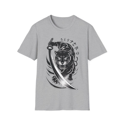 Fierce Panther Graphic Tee, Unisex Softstyle T-Shirt, Animal Lover Gift, Casual Wear, Black Panther Art, Stylish T-Shirt