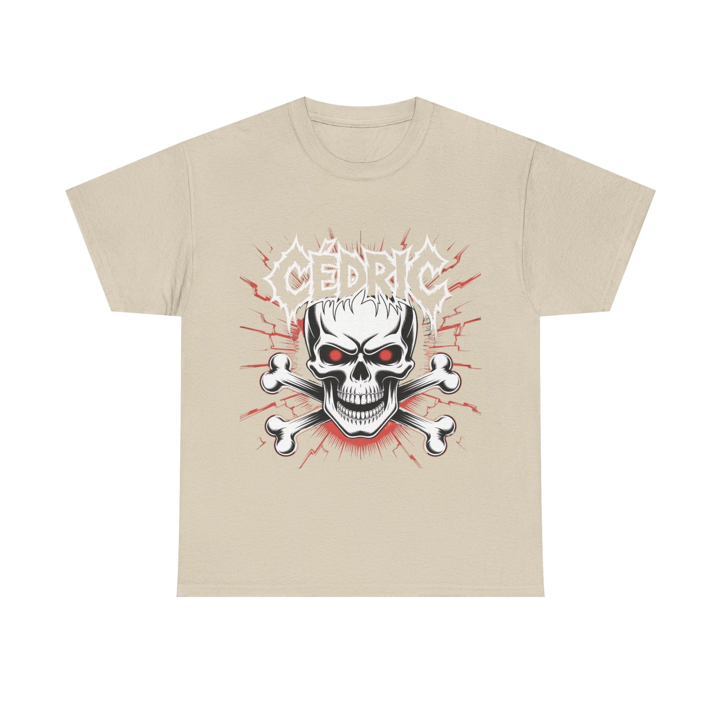 Skull and Crossbones Heavy Cotton Tee, Unisex T-Shirt, Edgy Graphic Tee, Casual Wear, Gift for Rebels, Halloween, Alternative Fashion