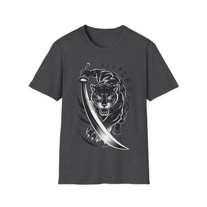 Fierce Panther Graphic Tee, Unisex Softstyle T-Shirt, Animal Lover Gift, Casual Wear, Black Panther Art, Stylish T-Shirt