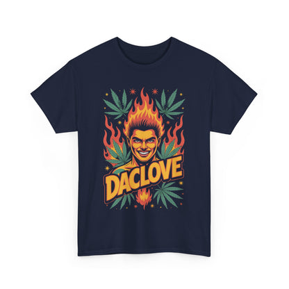 Daclove Unisex Heavy Cotton Tee - Vintage Graphic Tee, Casual Streetwear, Perfect Gift for Friends, Summer Style, Music Festival Apparel