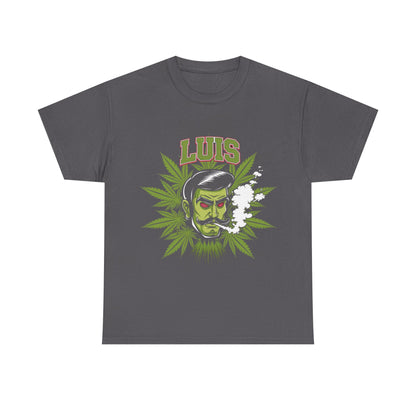 Unisex Graphic Tee with 'LUIS' Design, Vintage Style, Cannabis-Inspired Fashion, Gift for Him, Streetwear, Casual Everyday Wear