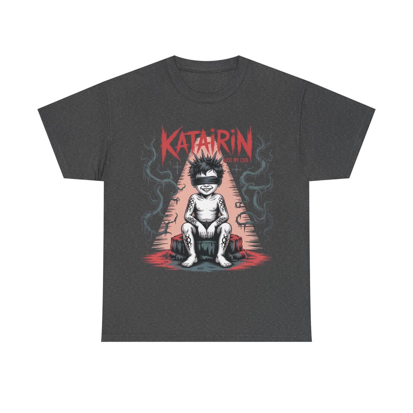 Katairin Heavy Cotton Tee | Unisex Graphic T-Shirt, Gothic Style Apparel, Alternative Fashion, Casual Wear, Unique Gift Idea