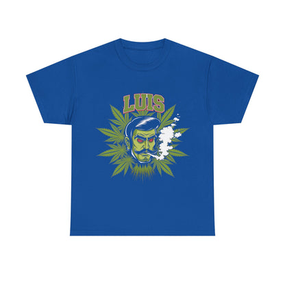 Unisex Graphic Tee with 'LUIS' Design, Vintage Style, Cannabis-Inspired Fashion, Gift for Him, Streetwear, Casual Everyday Wear